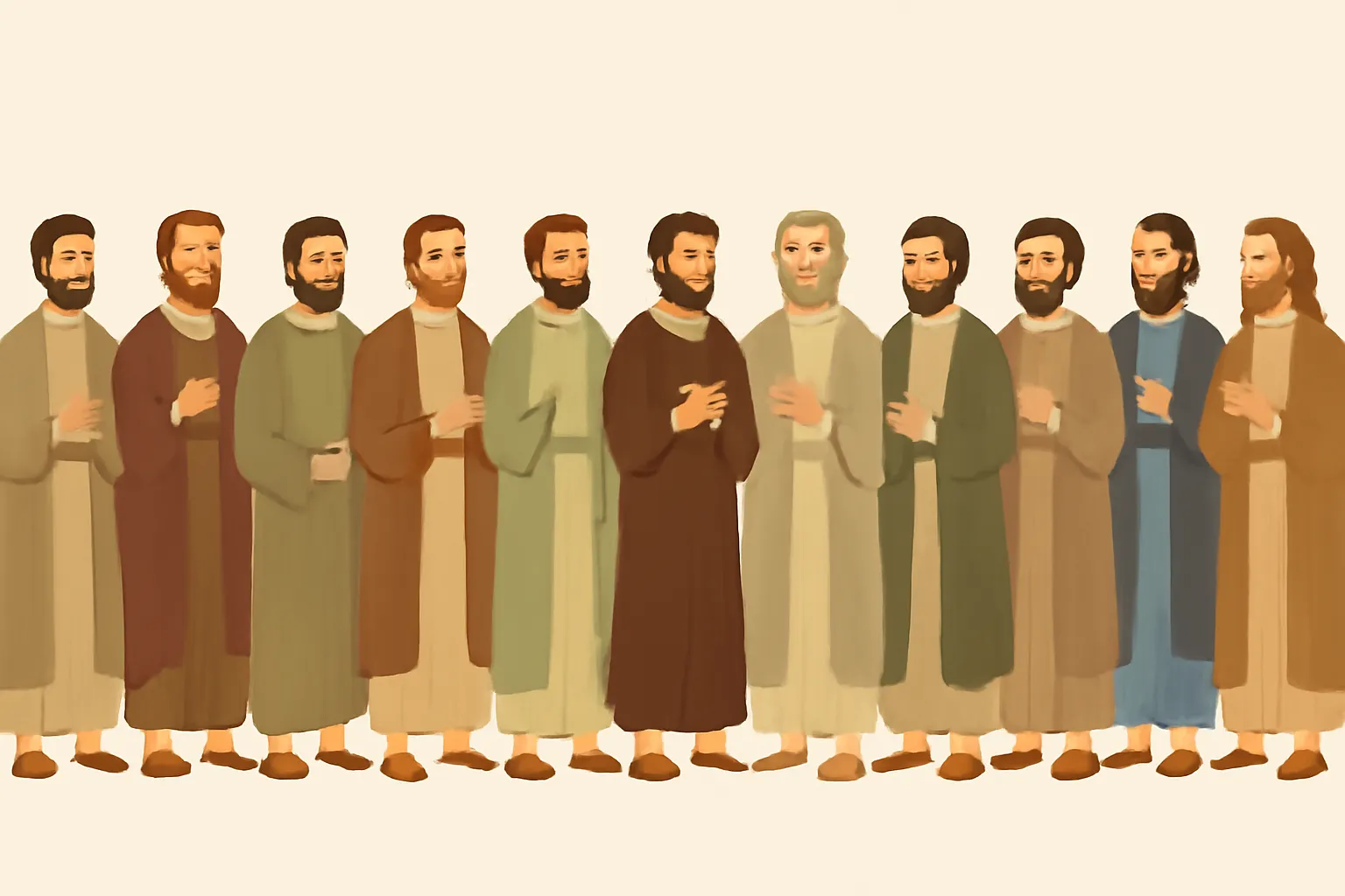 12 apostles in order