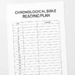 Free Printable Chronological Bible Reading Plan: Read the Bible in Order free printable chronological bible reading plan