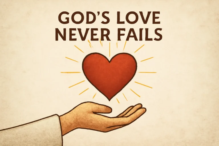 god's love never fails bible verse
